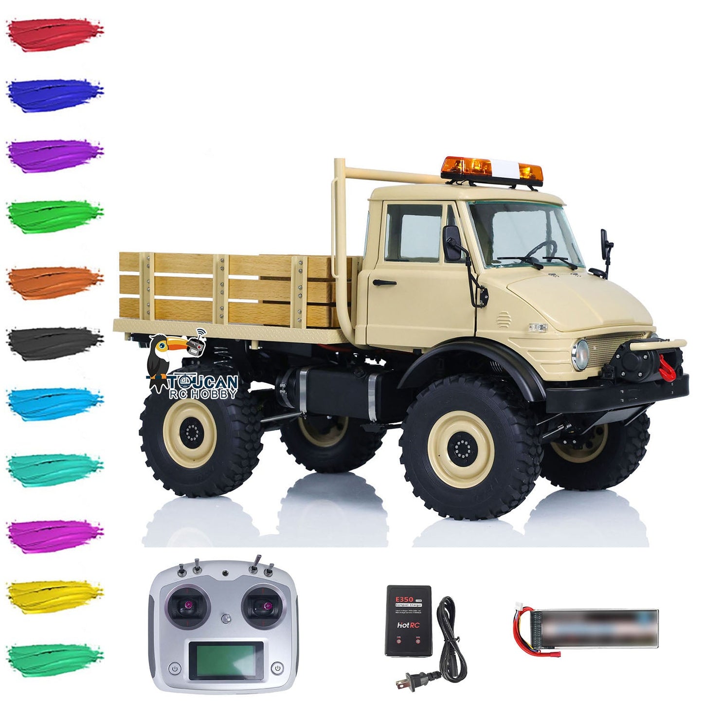 LESU 4x4 1/10 UM406 RC Off-Road Truck Remote Control Car W/ FS i6S Radio Electronic Parts Painted Assembled Model DIY Vehicle