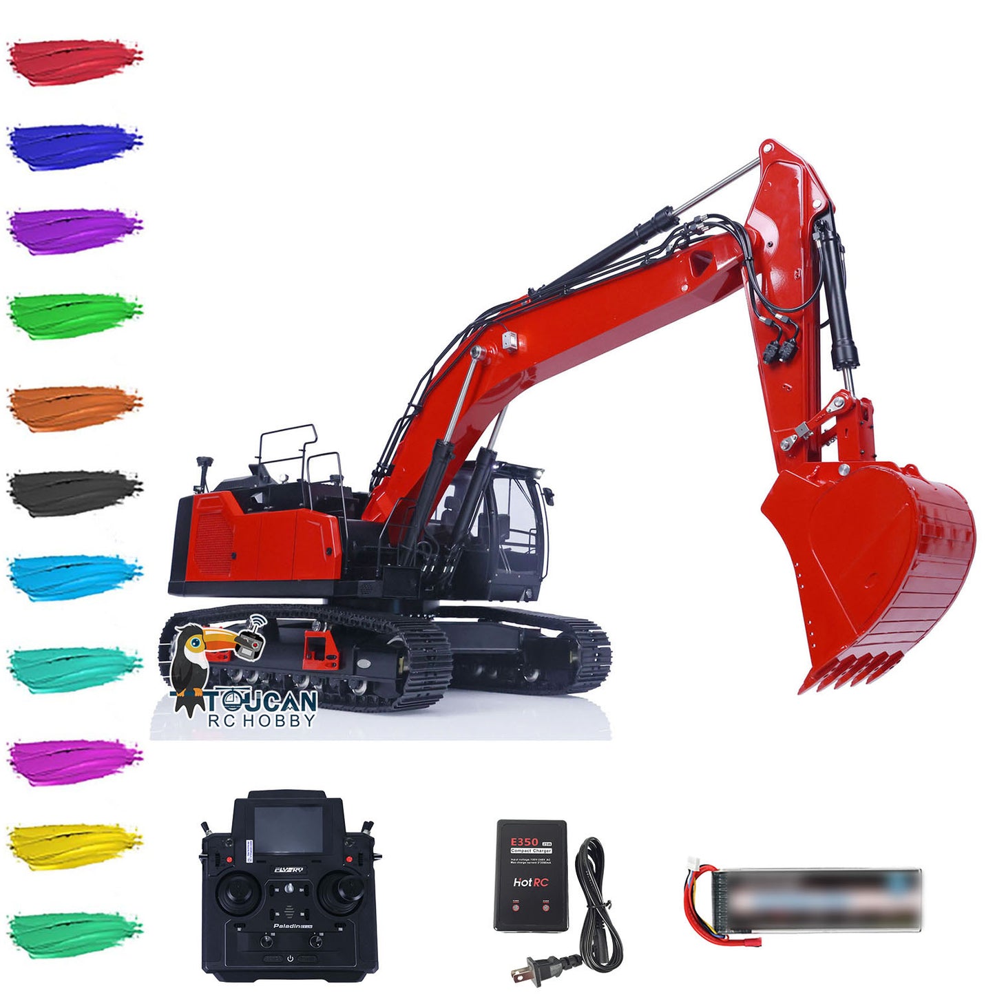 1/14 LESU LR945 RC Hydraulic Excavator RTR PL18EV Lite Remote Control Digger Ready to Run Model Upgraded Version 795*268*257mm