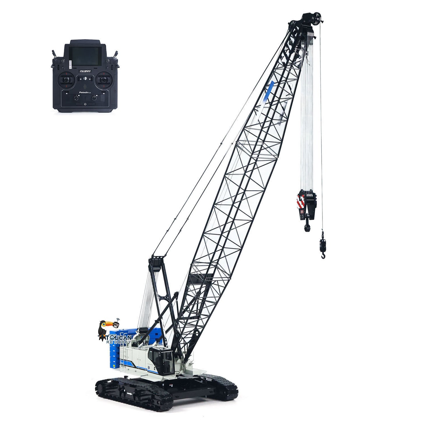 CUT C1200 1/14 Metal Hydraulic RC Crawler Crane RTR Radio Brushless Motor Lights Sound Flysky PL18 LITE Radio Controller Painted Assembled