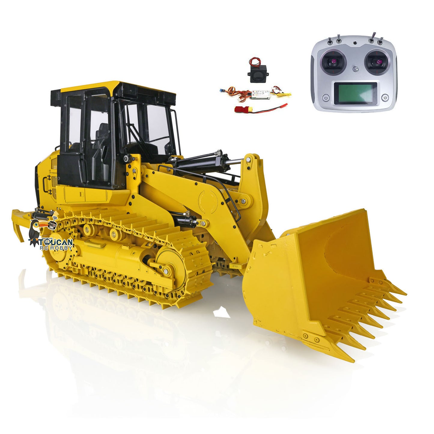 JDModel 1/14 Metal RC Hydraulic Tracked Loader JDM-188 963D 3CH Valve Pump Construction Car I6S Radio RTR Model Light 201 Sound