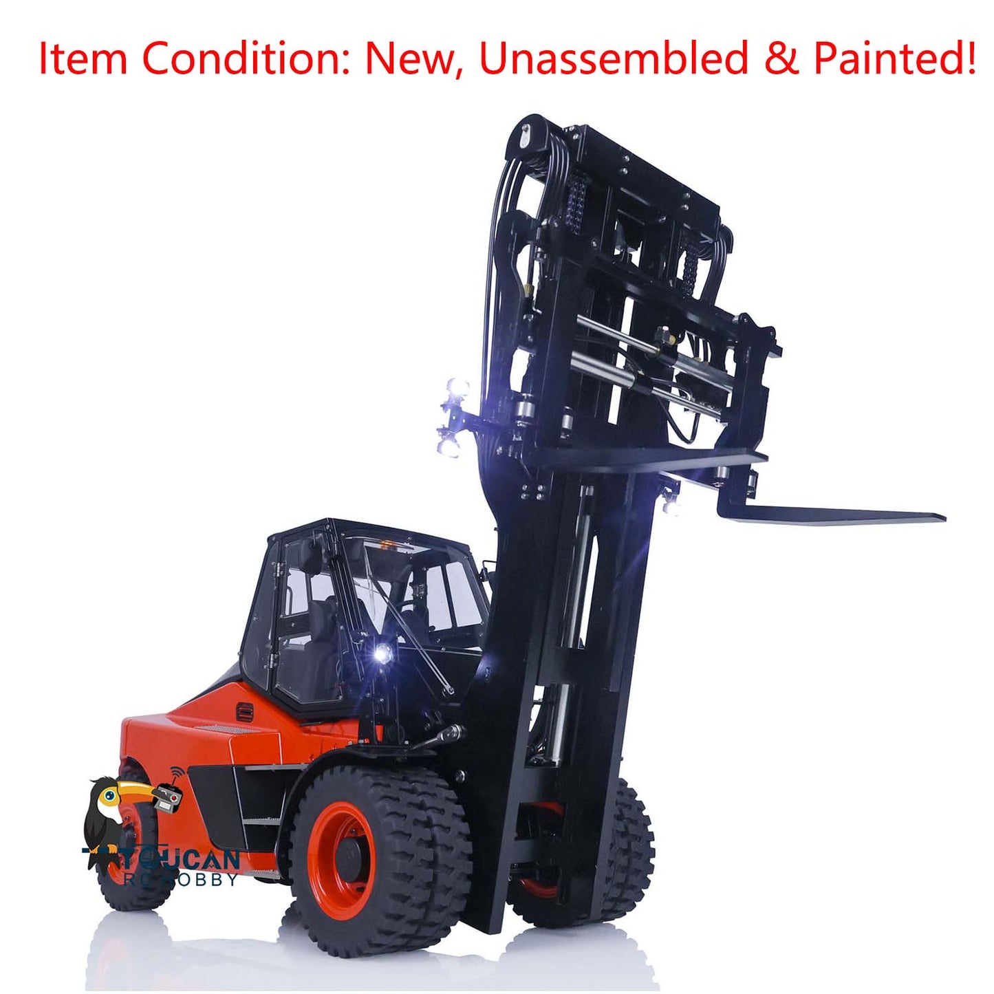 LESU Aoue-LD160S 1/14 Front-Wheel Ddrive Painted RC Hydraulic Forklift Model Remote Control Model Light Sound System ESC Servo