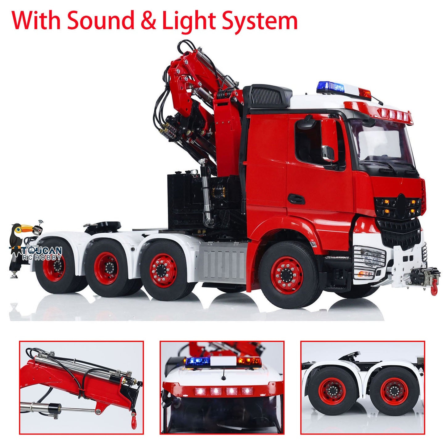 LESU 8x8 1/14 Hydraulic RC Equipment Remote Control Crane Tractor Truck Fly Jib Cars Hobby Model PNP/RTR Upgraded Versions