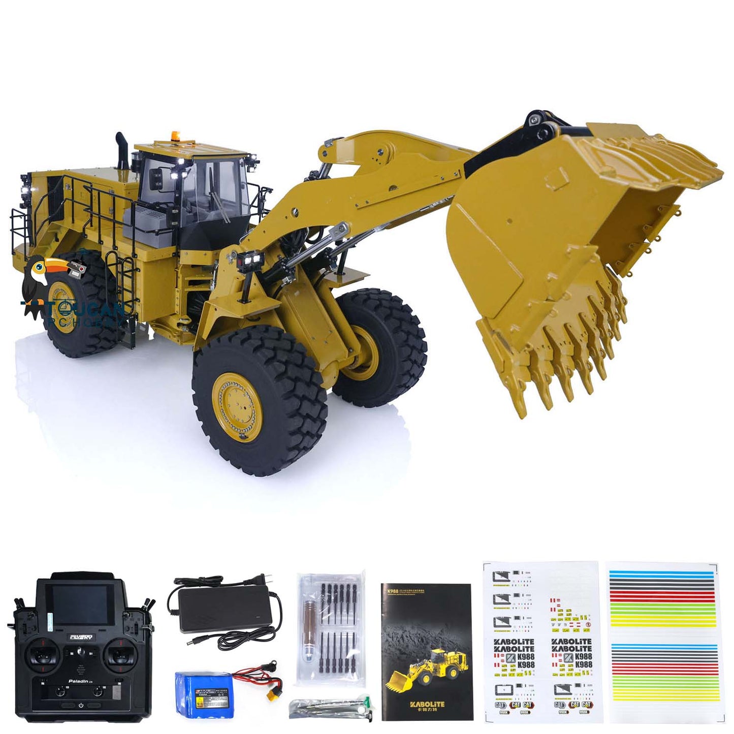 IN STOCK Kabolite K988 100S 1/14 988K Metal RC Hydraulic Loader Assembled Painted Radio Control Heavy Machine PL18 Lite Model RTR Car