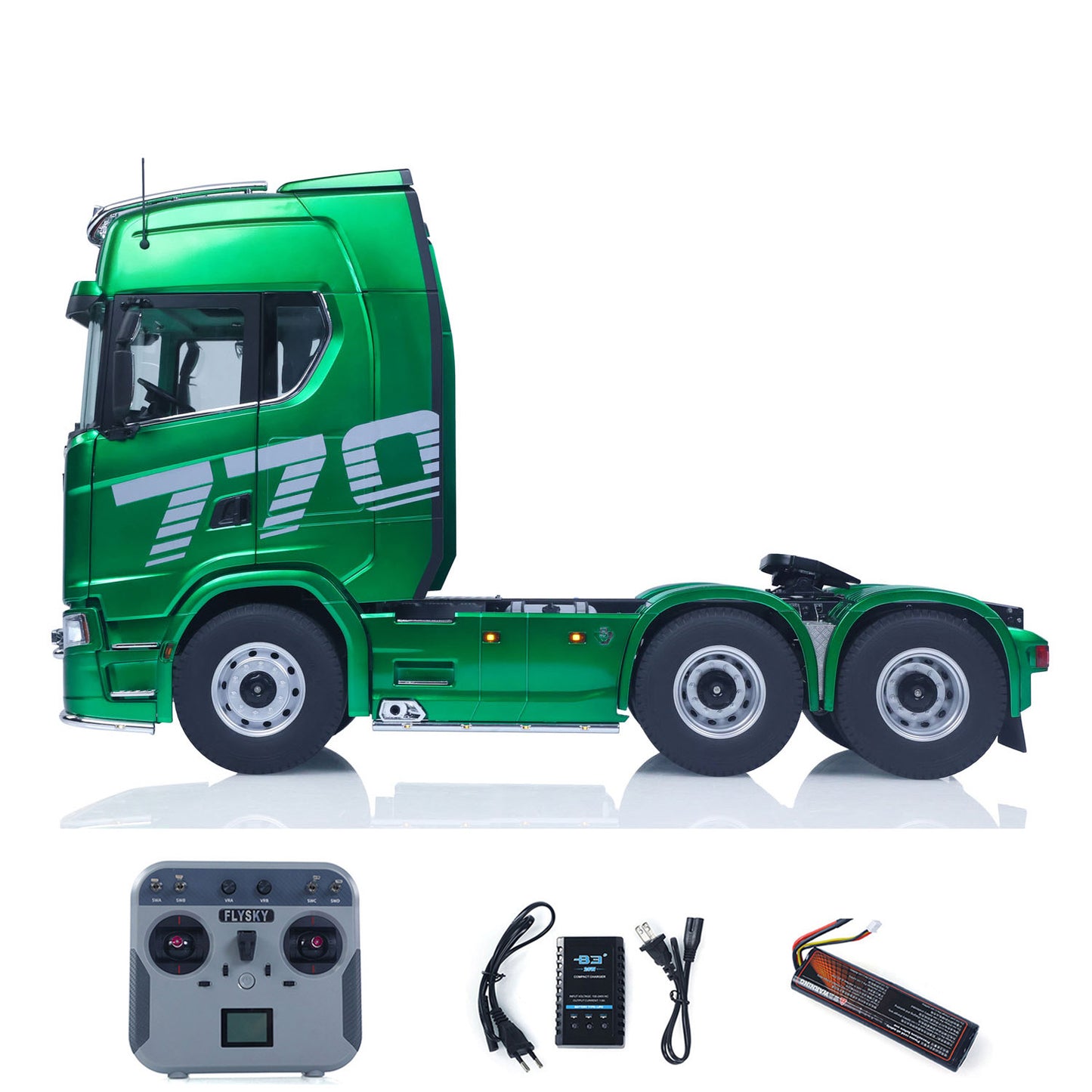 Fast Shipping 1/14 KABOLITE RC Tractor Truck 770S 100 6X6 2Speed Romote Control Vehicle Axle Locks Metal Chassis Rail Openable Door RTR