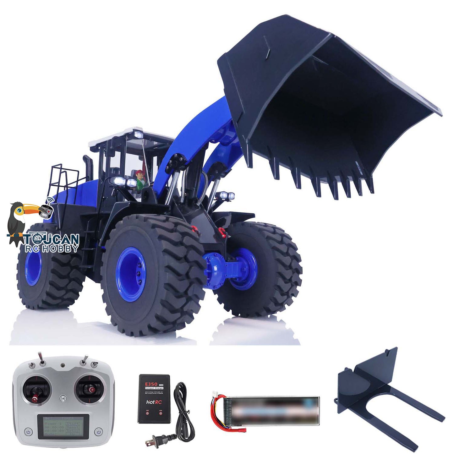 Metal XDRC 1/14 WA470 Hydraulic RC Loader RTR Remote Control Car Painted Model ESC Motor Servo Light Sound Battery No Tooth Bucket