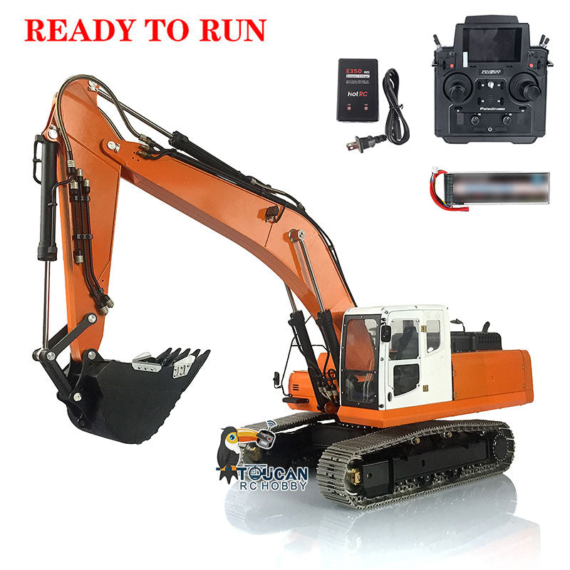 LESU 1/14 PC360 Metal RC Hydraulic Excavator DIY Hobby Model Track Cab Bucket Display Ripper Tree Digging Tool fork Arm Crusher