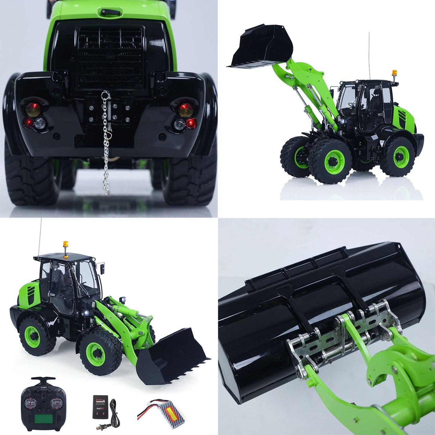Metal LESU 1/14 RC Hydraulic Loader Aoue WA100M-8 4X4 RTR Remote Control Construction Vehicle Axle Differential Lock Sound Light ST8 Radio Engineering Machine