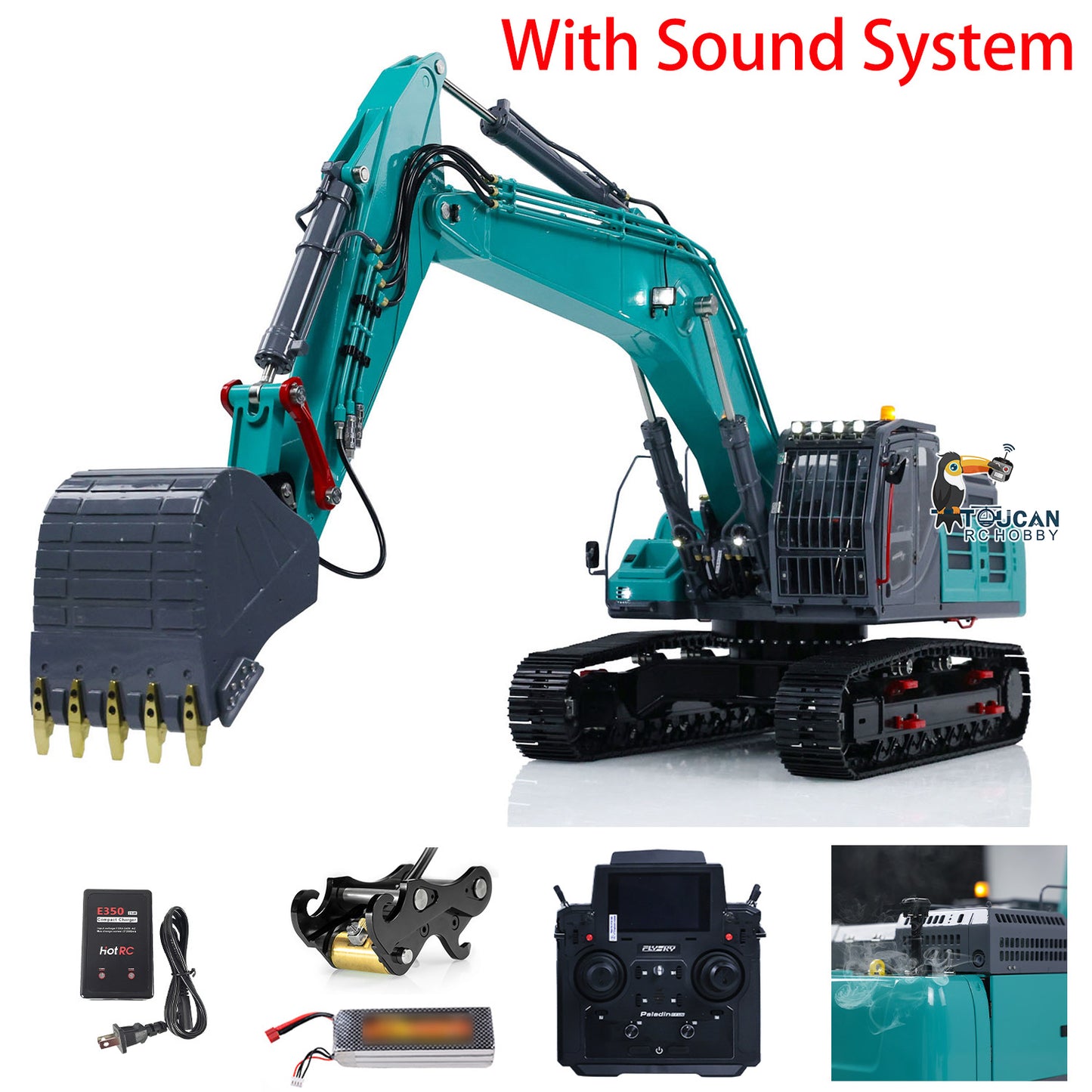 LESU AOUE-SK500 1/14 RC Hydraulic Excavator RTR Radio Control Construction Cars Ready to Run Simulation Model DIY Smoke Unit