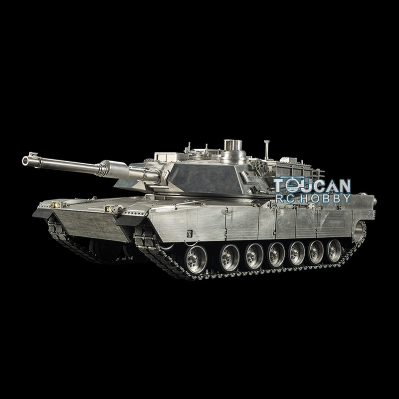 Henglong 1/8 Scale Full Metal RC Tank 3918 USA M1A2 Abrams RTR 360Degrees Turret Smoke Unit Barrel Recoil Battery Sound 1239MM