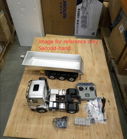 Second Hand Fast Shipping Kabolite RTR Car 1/14 4X4 RC Tractor Truck 3Axles Electric Lifting Dump Trailer
