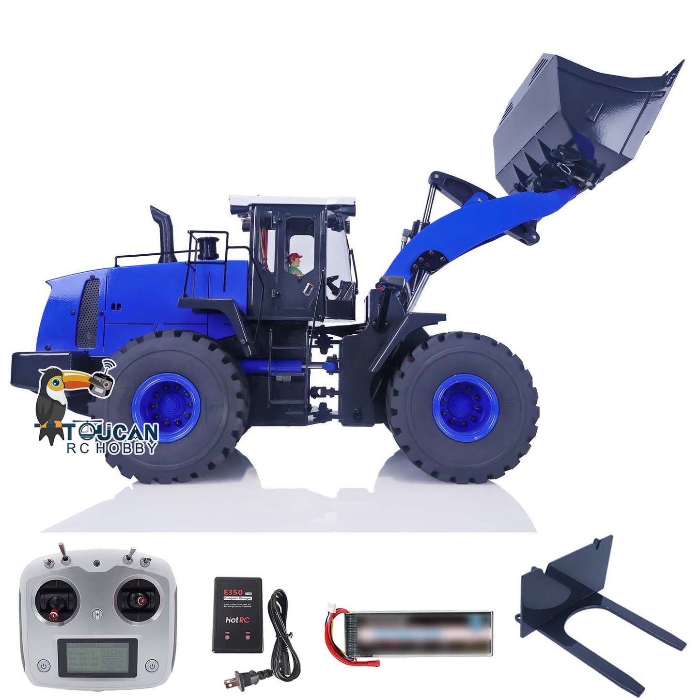 Metal XDRC 1/14 WA470 Hydraulic RC Loader RTR Remote Control Car Painted Model ESC Motor Servo Light Sound Battery No Tooth Bucket