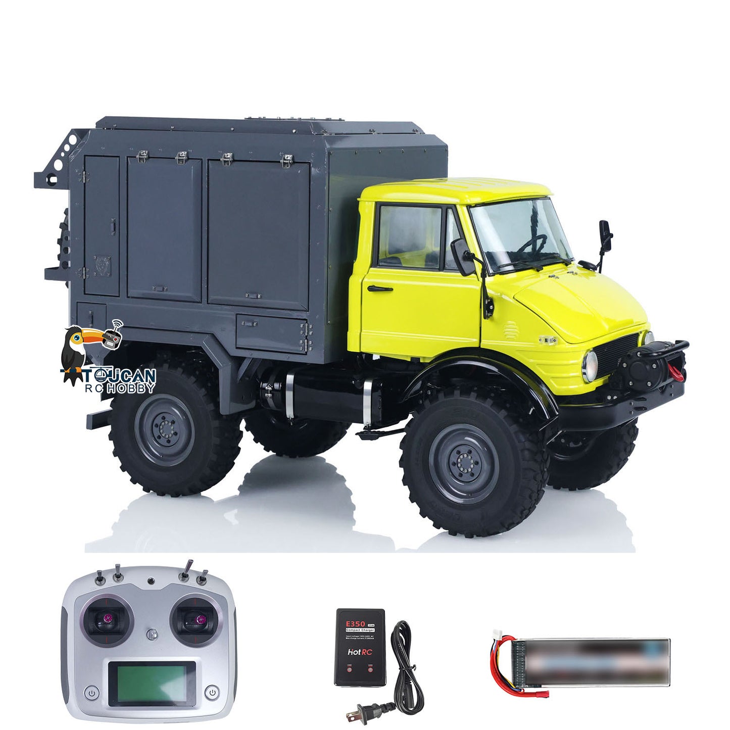 Metal LESU 1/10 4*4 RC Off-road Car RAVE-UM406 Electric Remote Control Recreational Vehicle 2Speed Gearbox Winch I6S Radio