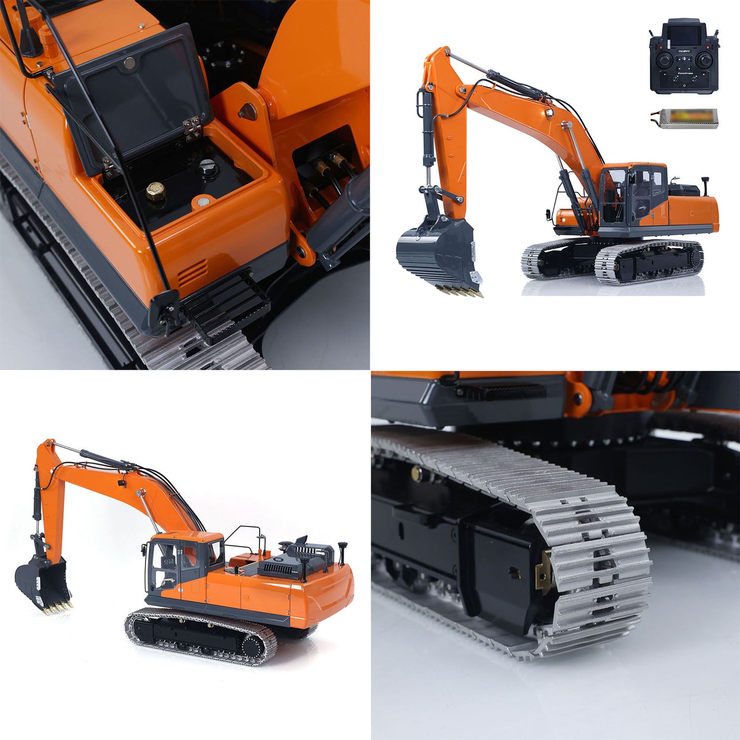 LESU Aoue DX350LC 1/14 Remote Control Digger Metal RC Hydraulic Excavator RTR Model 3CH Valve 4MPA Pump PL18EV Lite Battery Constraction Vehicle