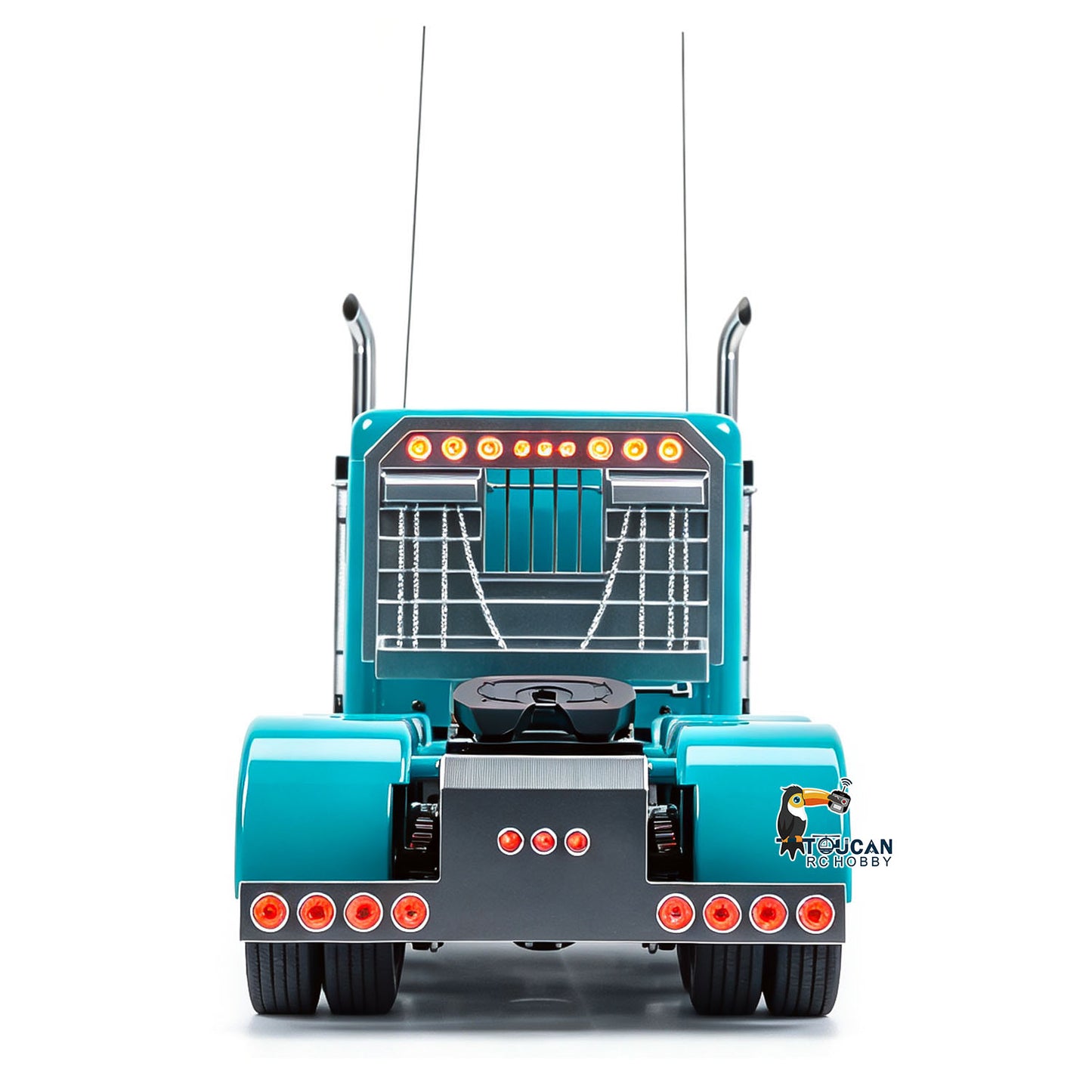 TOUCAN 8X6 Metal Chassis 1/14 RC Tractor Truck 56344 Grand Hauler Lorry Brushless Motor ESC Mid Lift Axle Lock RTR Smoke Radio
