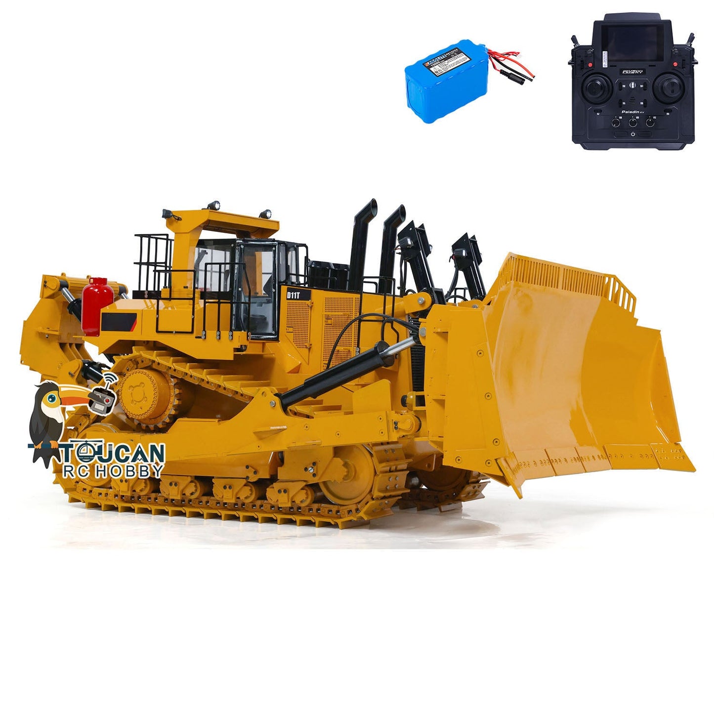 Toucan DT11 1/10 Hydraulic RC Bulldozer Heavy Duty Giant Remote Control Dozer Car Model PL18EV Assembled Painted