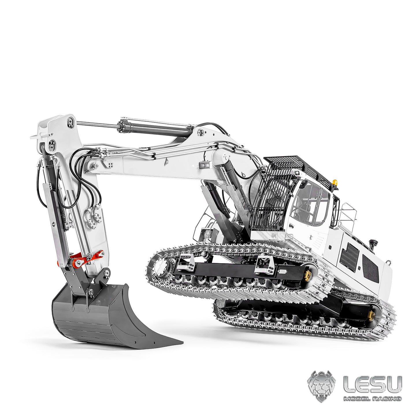 2 Arms 6CH LR956 95% Metal LESU 1/14 Remote Control Hydraulic Excavator RC Digger Construction Vehicle 4MPA Dual Pumps Light