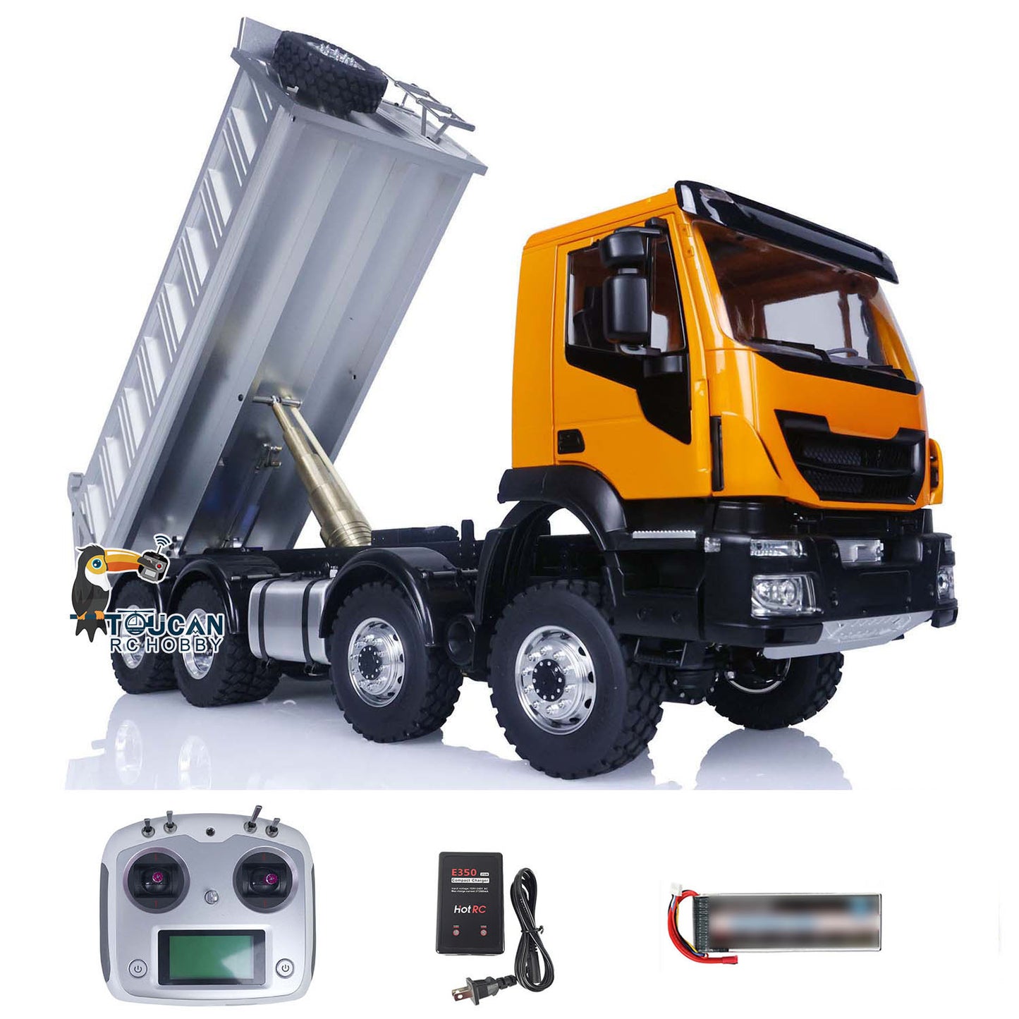 1/14 LESU Hydraulic RC Dumper Trucks for RTR 8*8 Remote Controlled Dump Ready to Run Car Light Sound System ESC Servo Motor