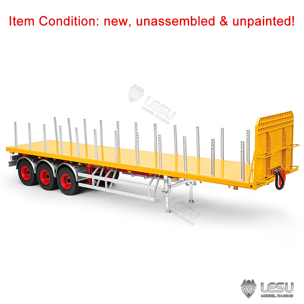 LESU 1/14 40FT Semi Metal Trailer Assembled and Painted/Unpainted for RC Tractor Truck Electric Cars DIY Models