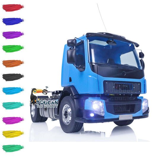 LESU 4x4 RC Tractor Truck 1/14 RTR Radio Controlled Car Light Battery Metal Chassis ESC Motor Painted Assembled