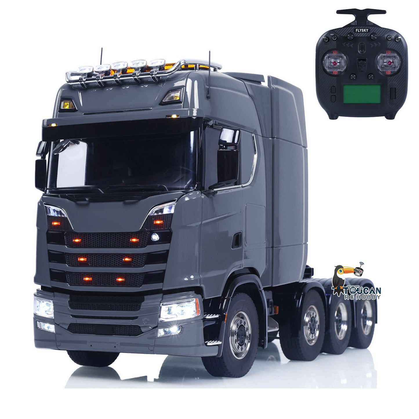 SC 770S 1/14 8*8 Radio Control Tractor Truck Wheel Side Reduction Axles Three Speed Transmission Hobbywing 1060 ESC 35T Motor