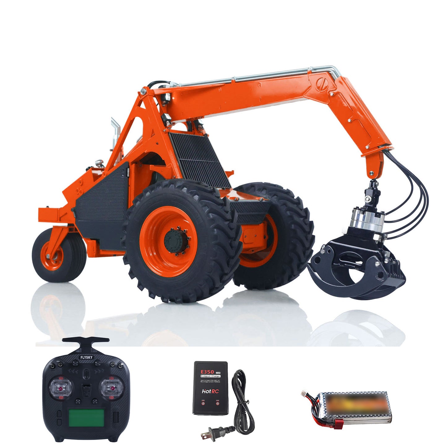 TOUCAN DIY LESU AOUE 225A Metal 1/14 RC Hydraulic Log Loader Remote Control Sugarcane Loader RTR Model 4CH Valve ST8 Radio Battery Constraction Car
