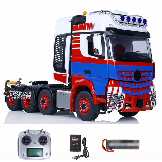 LESU 8x8 1/14 RC Tractor Trucks RTR Radio Control Car Ready to Run Model 2-speed Transmission Light Sound System FlySky I6S