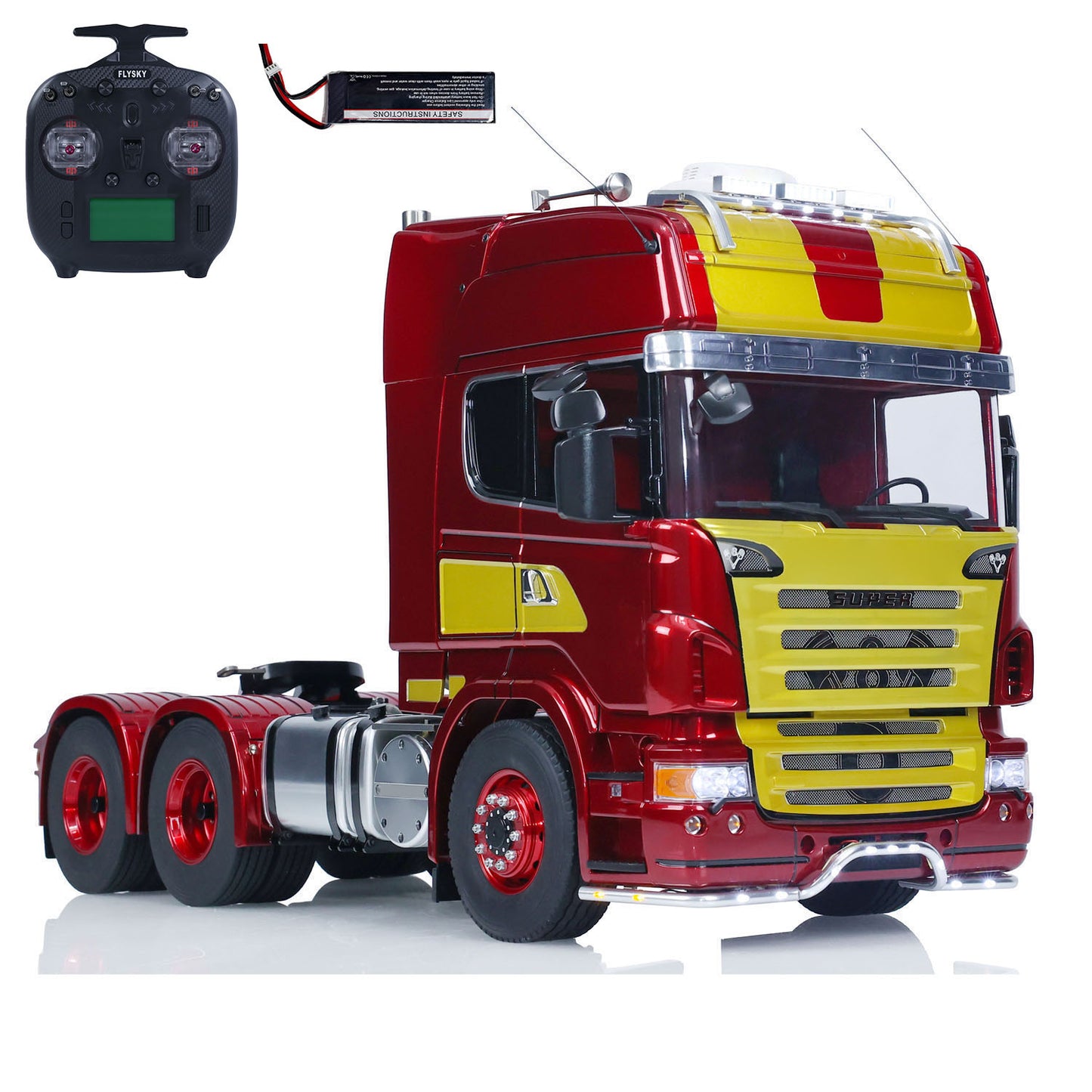 TOUCAN 1/14 6x6 RC Tractor Truck Remote Controlled Trailer Toy Car 2-speed Gearbox Metal Chassis Hobby Model Servo ESC