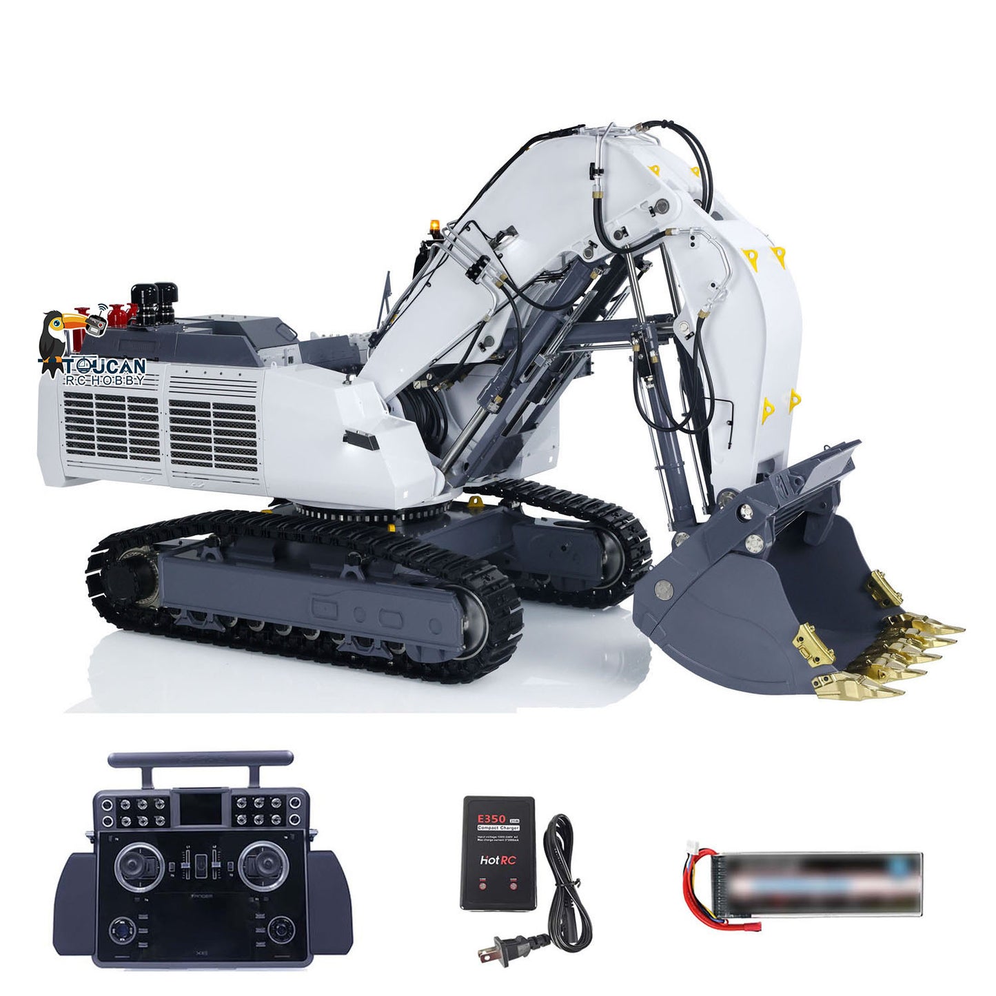 Pre-order LESU 1/14 Heavy Double Pump RC Hydraulic Metal Excavator AOUE 9150 XE Lite Radio Controlled RTR Version Digger Light System