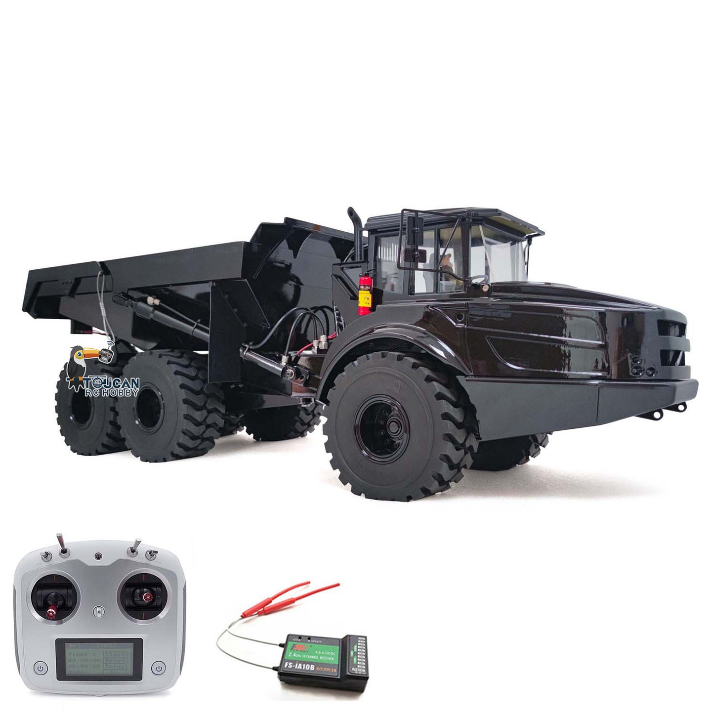 1/14 XDRC 6*6 Metal RC Hydraulic Articulated Truck Remote Control Dumper PNP DIY Hobby Model Motor ESC Light Sound