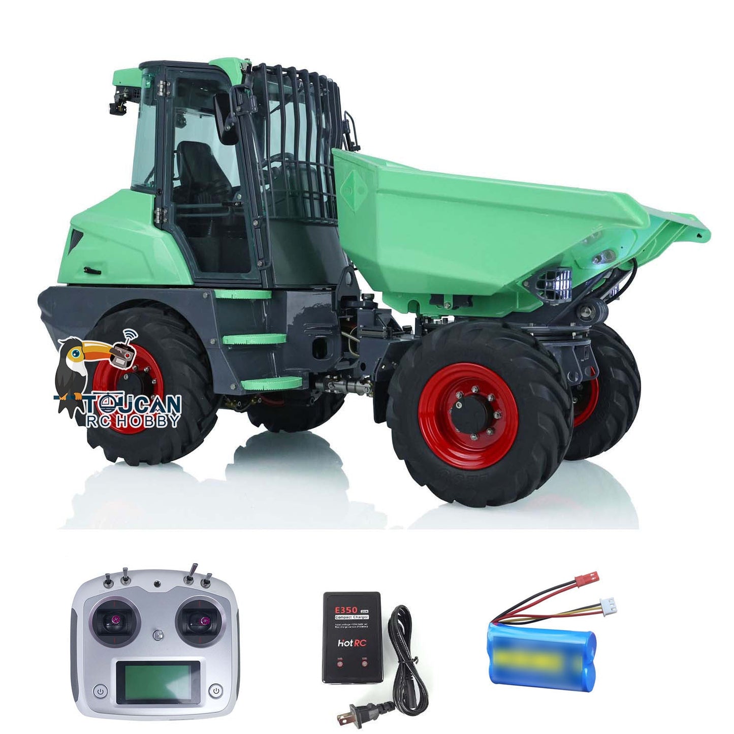 LESU 1/14 AOUE 6MDX Metal RC Remote Controlled Hydraulic Articulated Dumpers Painted Ready To Run Motor ESC Light System