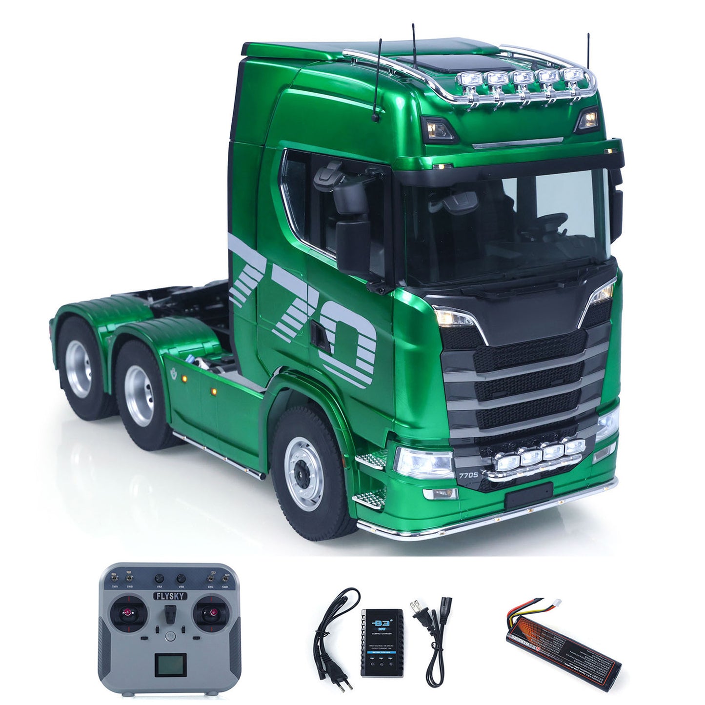 Fast Shipping 1/14 KABOLITE RC Tractor Truck 770S 100 6X6 2Speed Romote Control Vehicle Axle Locks Metal Chassis Rail Openable Door RTR