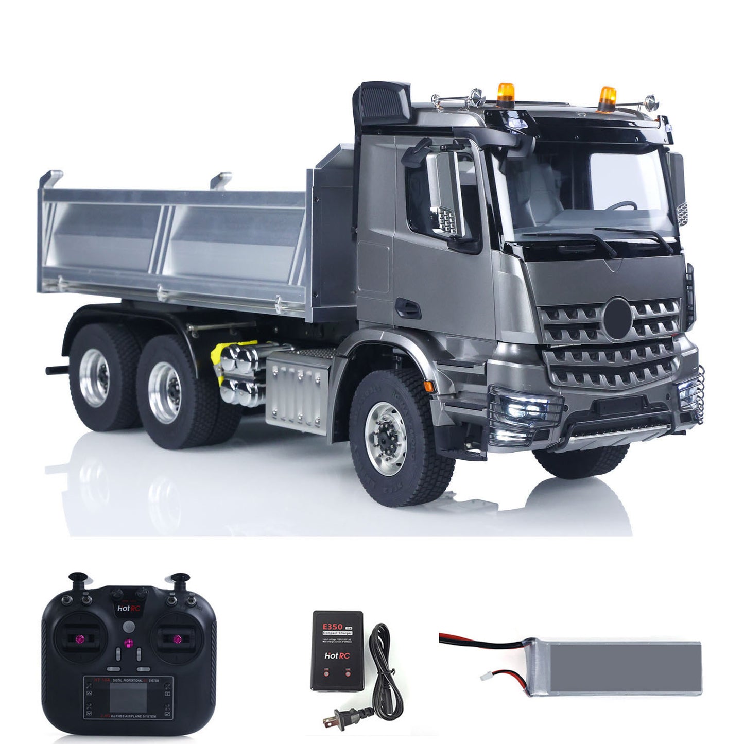 ONLY ONE Fast Shipping Metal Chassis Model RTR 1/14 RC Hydraulic Dumper 2Speed Remote Control Tipper Car 3Axles NO Lock Differential Axle Radio Battery