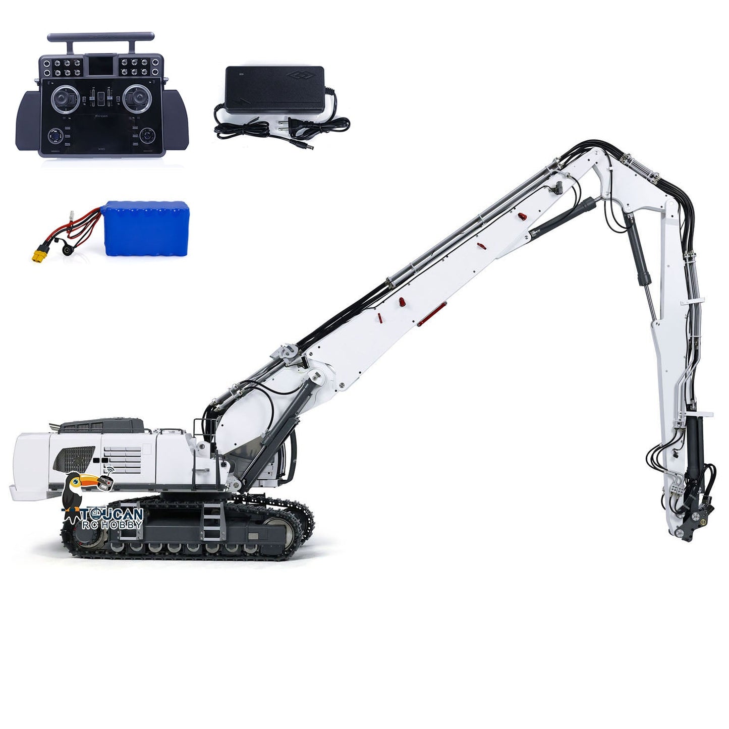 1/14 CUT K970-300 Hydraulic RC Excavator Remote Control Demolition Machine Painted Assembled Model TandemXE Hobby Model Gift