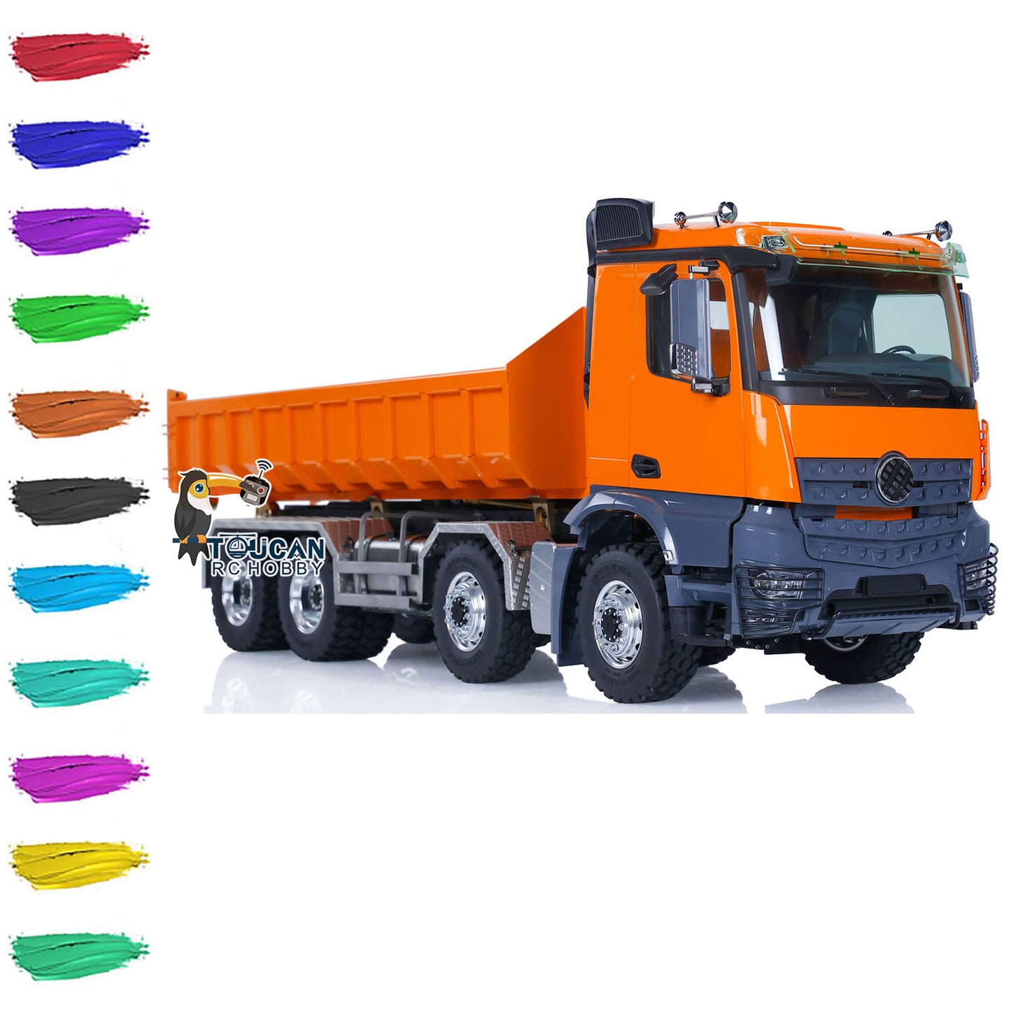 LESU 1/14 8*8 for K3363 Hydraulic RC Dumper Truck Tipper Model 1/2 Transfer Case LED Light 3T Sound ESC Servo Motor