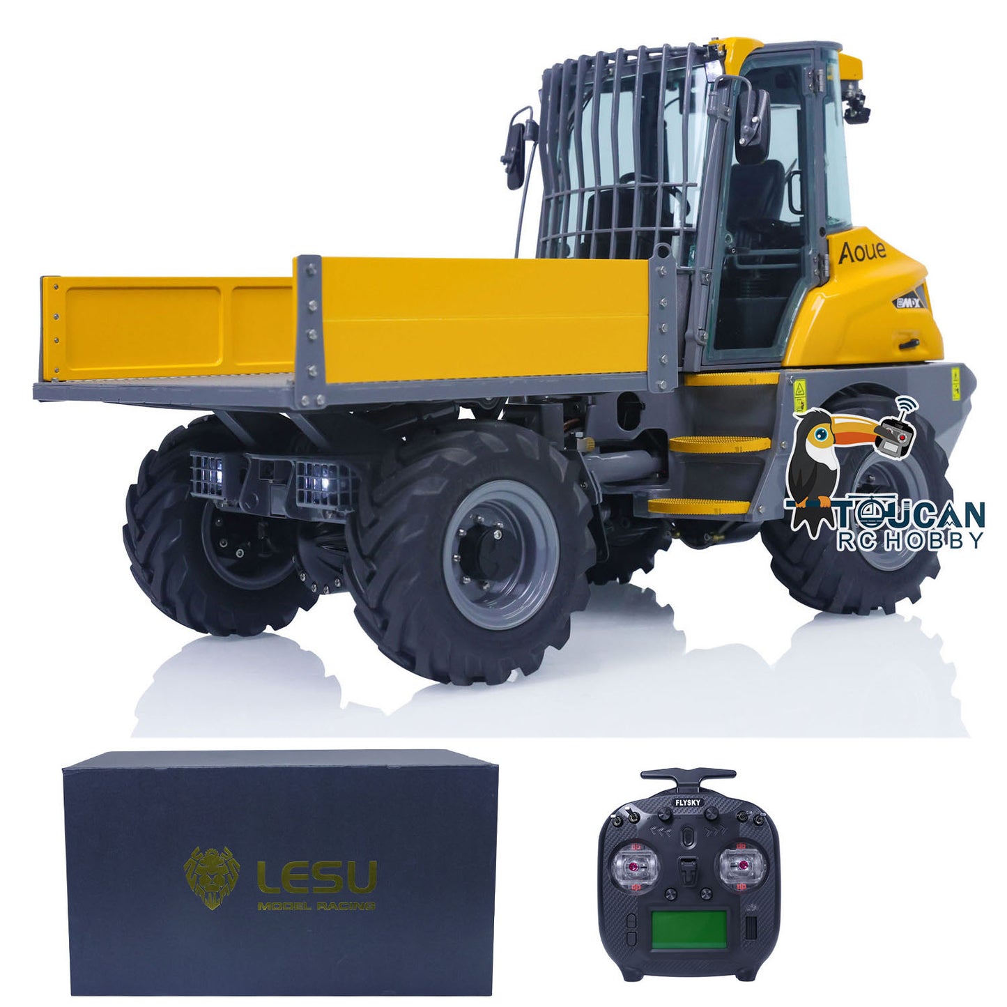 LESU Metal 4x4 1/14 RC Hydraulic Dumper Car 6MDX-B Tipper Trucks Emulated Remote Control Contruction Vehicle DIY Model