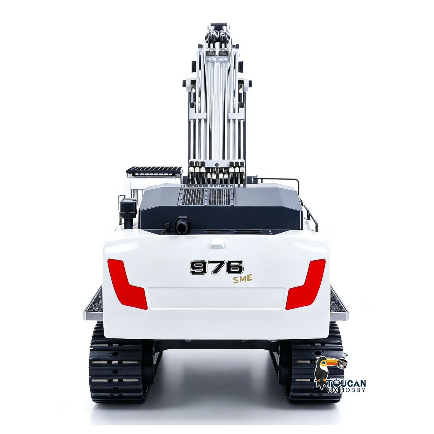 TOUCAN 1/12 Metal Hydraulic Remote Control Excavator LR976 6CH Valves RC Digger RTR Model Dual Pump Brushless Motor Light Sound System