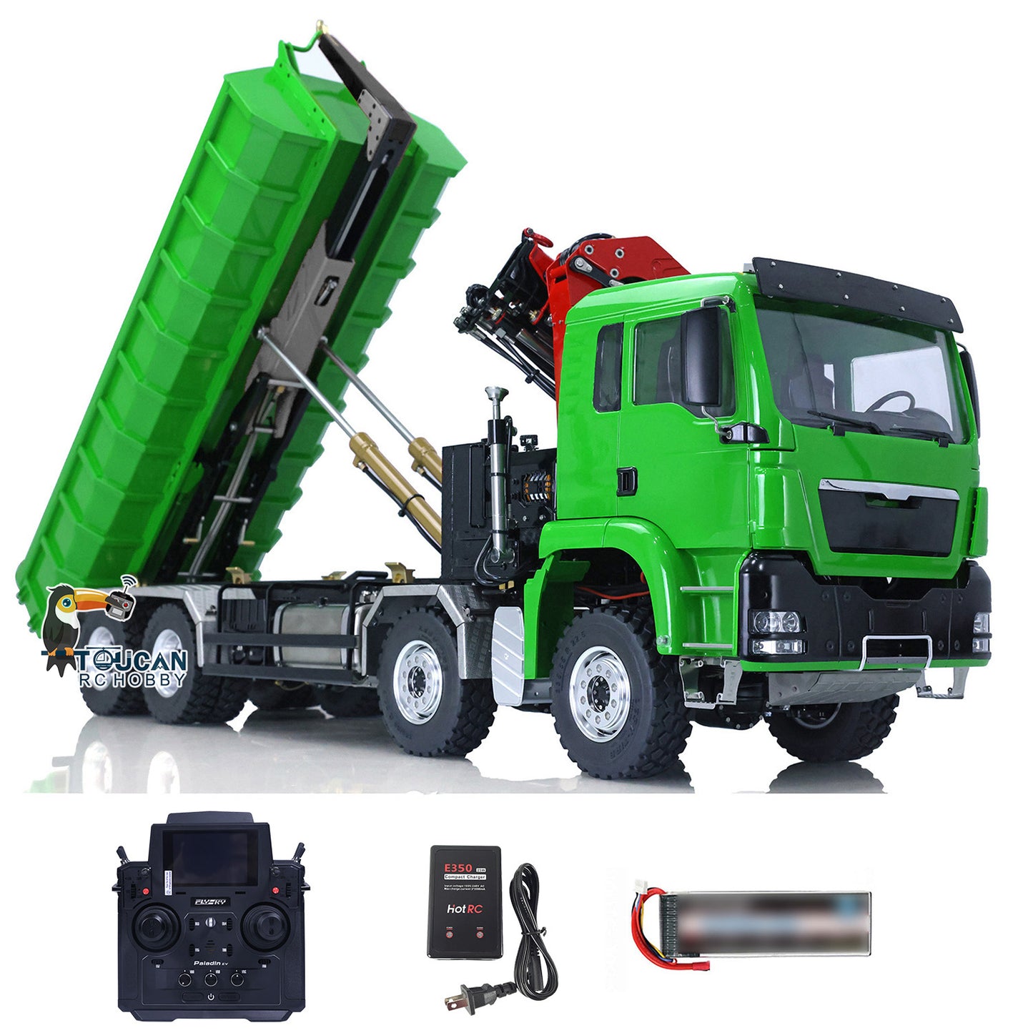 LESU 1/14 8x8 RC Roll on/off Hydraulic Radio Controlled Truck Crane Dumper Tipper RTR/KIT Optional Versions Flysky PL18EV