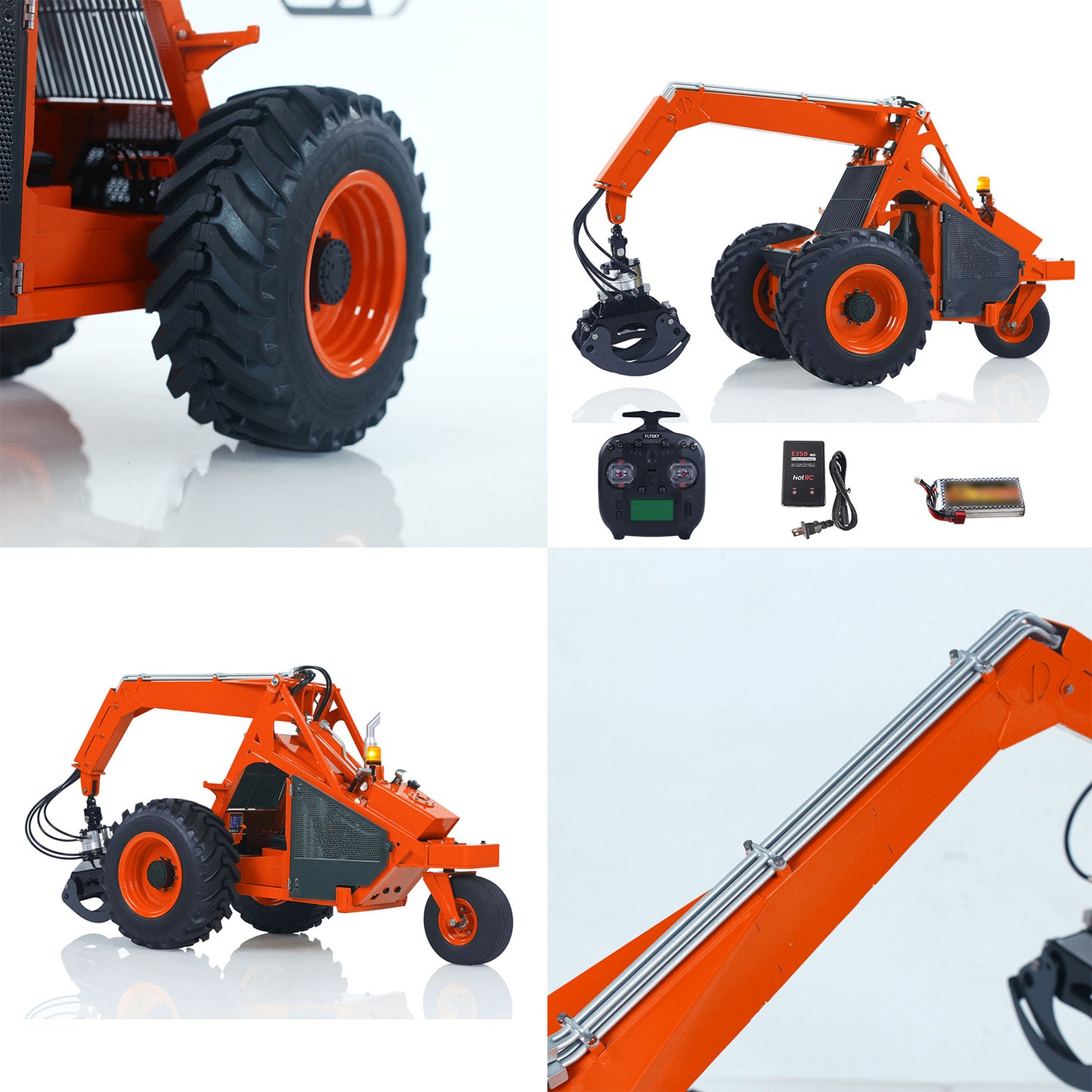 TOUCAN DIY LESU AOUE 225A Metal 1/14 RC Hydraulic Log Loader Remote Control Sugarcane Loader RTR Model 4CH Valve ST8 Radio Battery Constraction Car