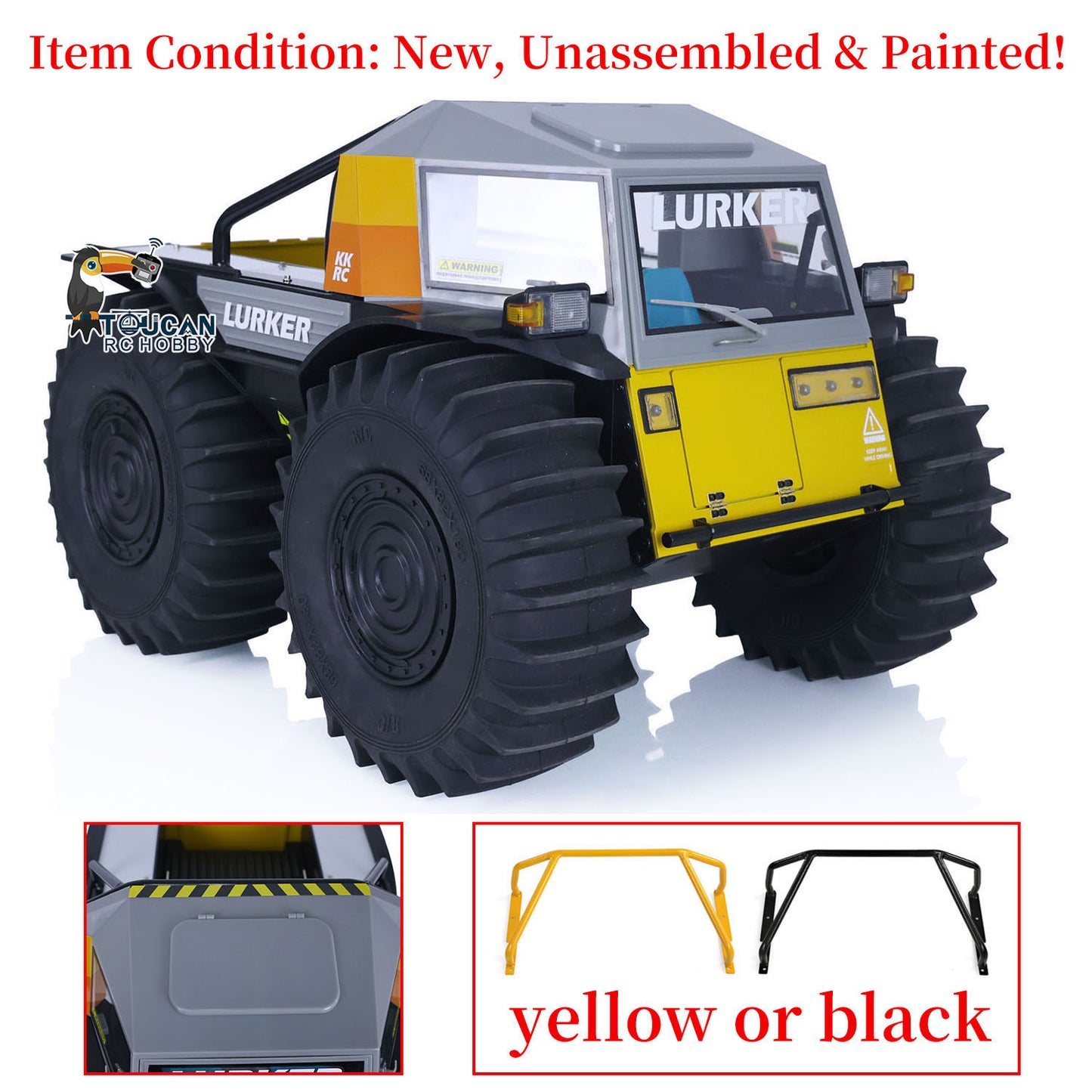 1/10 All-terrain RC Off-road Vehicle Amphibious Climbing Car KIT D-E077 Painted and Unassembled Kits DIY Hobby Model Gift