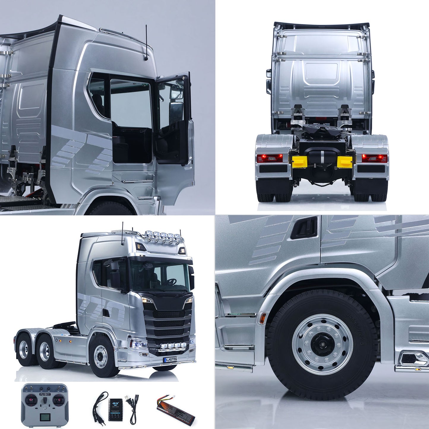 Fast Shipping 1/14 KABOLITE RC Tractor Car 770S 100 6x6 Romote Control Truck 2Speed Gearbox Differential Lock Vehicle 6WD Sound Light Model