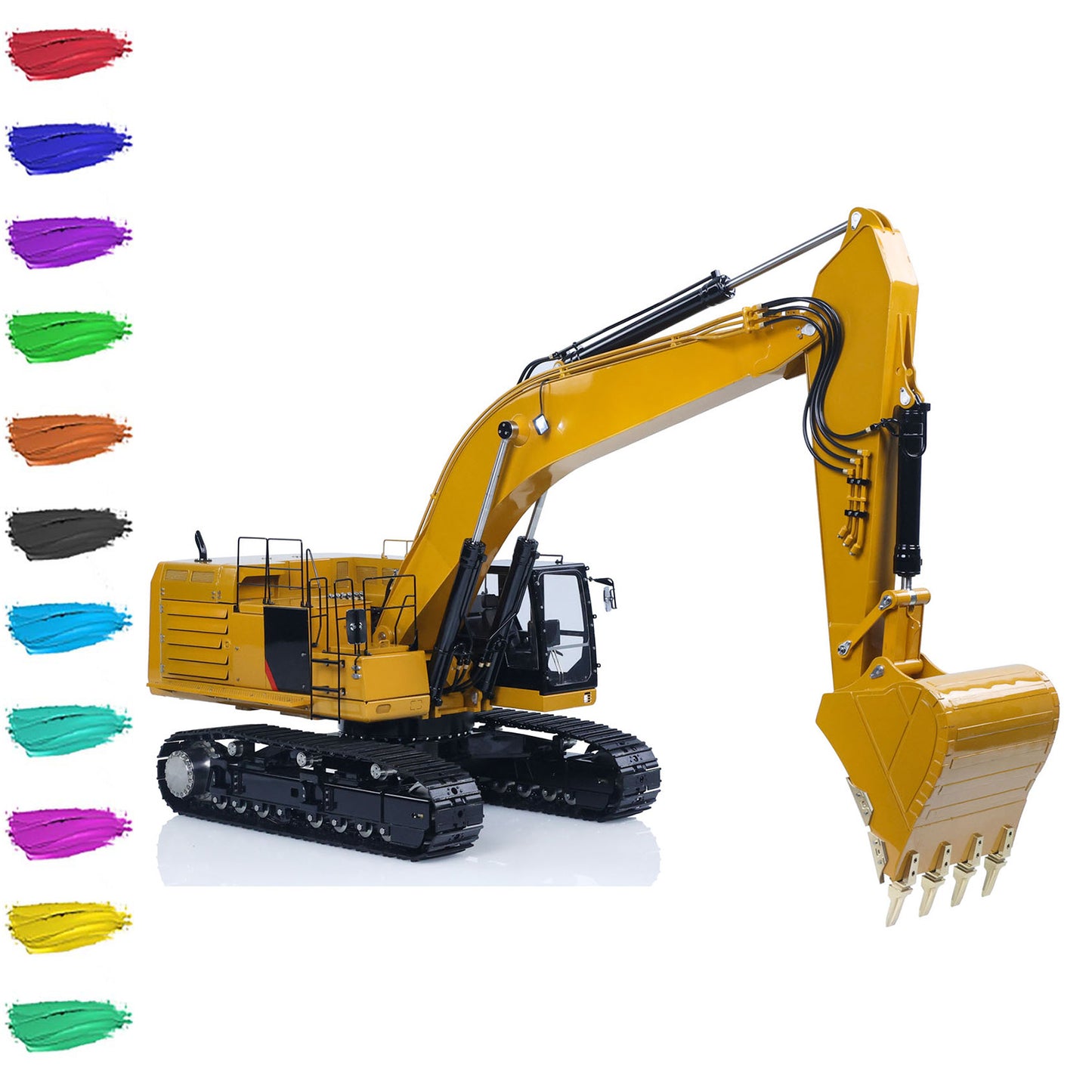 LESU C374F 1/14 Hydraulic RC Heavy Excavator Metal Radio Controlled Digger Construction Car Paladin PL18EV LITE 6CH Valve Brushless Motor Pump