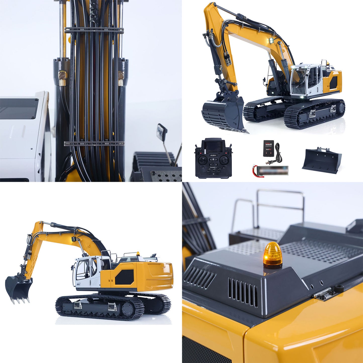 US STOCK 1:14 Hydraulic RC Excavator for Remote Control 945 5CH Reversing Valve