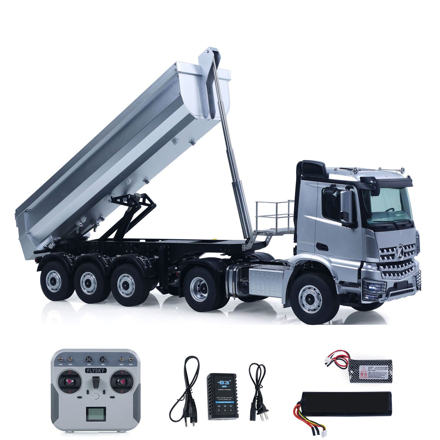 Fast Shipping Kabolite RTR Car 1/14 4X4 RC Tractor Truck 3Axles Electric Lifting Dump Trialer