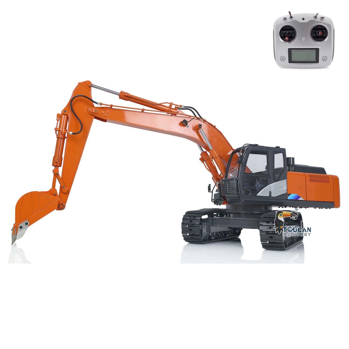 JZMODEL DIM H2 ZX210 Metal 1/12 RC Hydraulic Excavator Remote Control Digger Light System FS I6S Radio Construction Cars