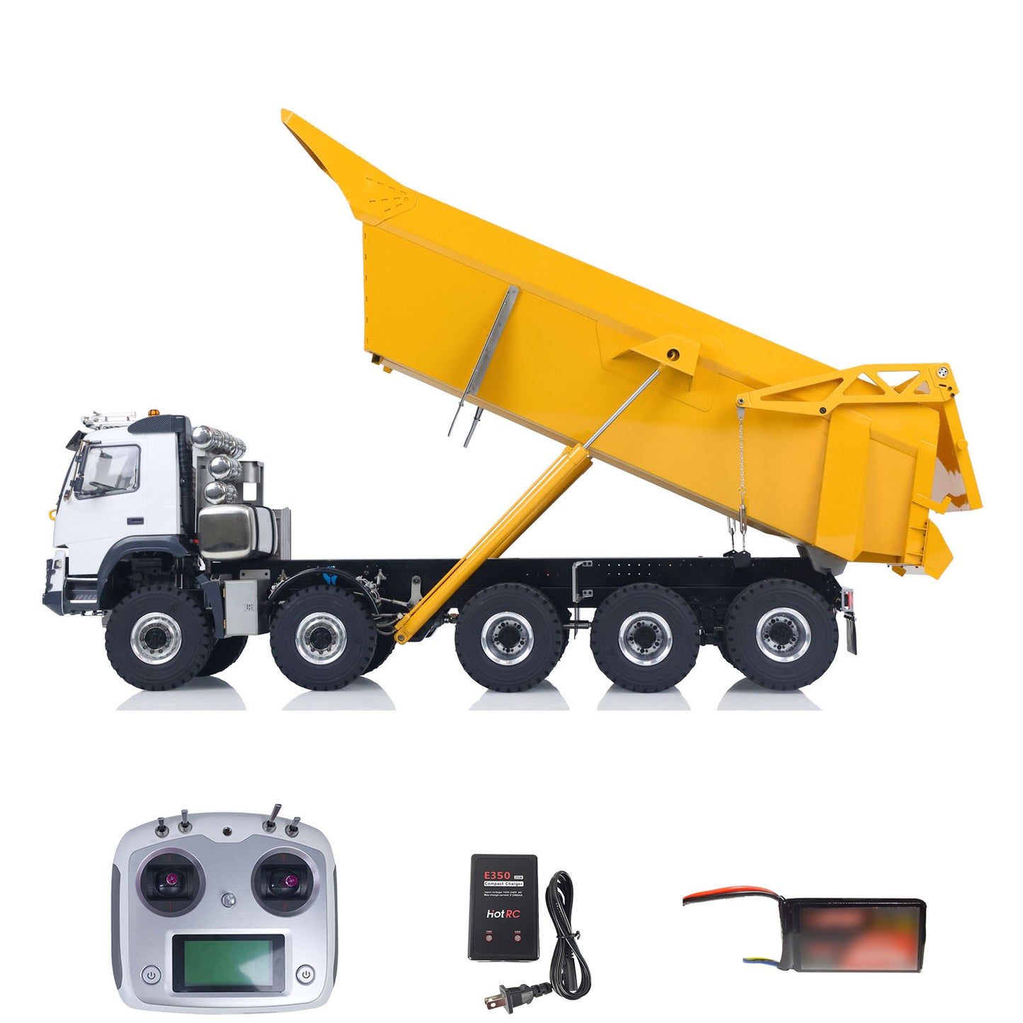 JDM 219 1/14 Metal Radio Controlled Hydraulic Dumper Truck 10X10 10X6 RC Tipper 3Speed Axles Transfer Case Differential Locks