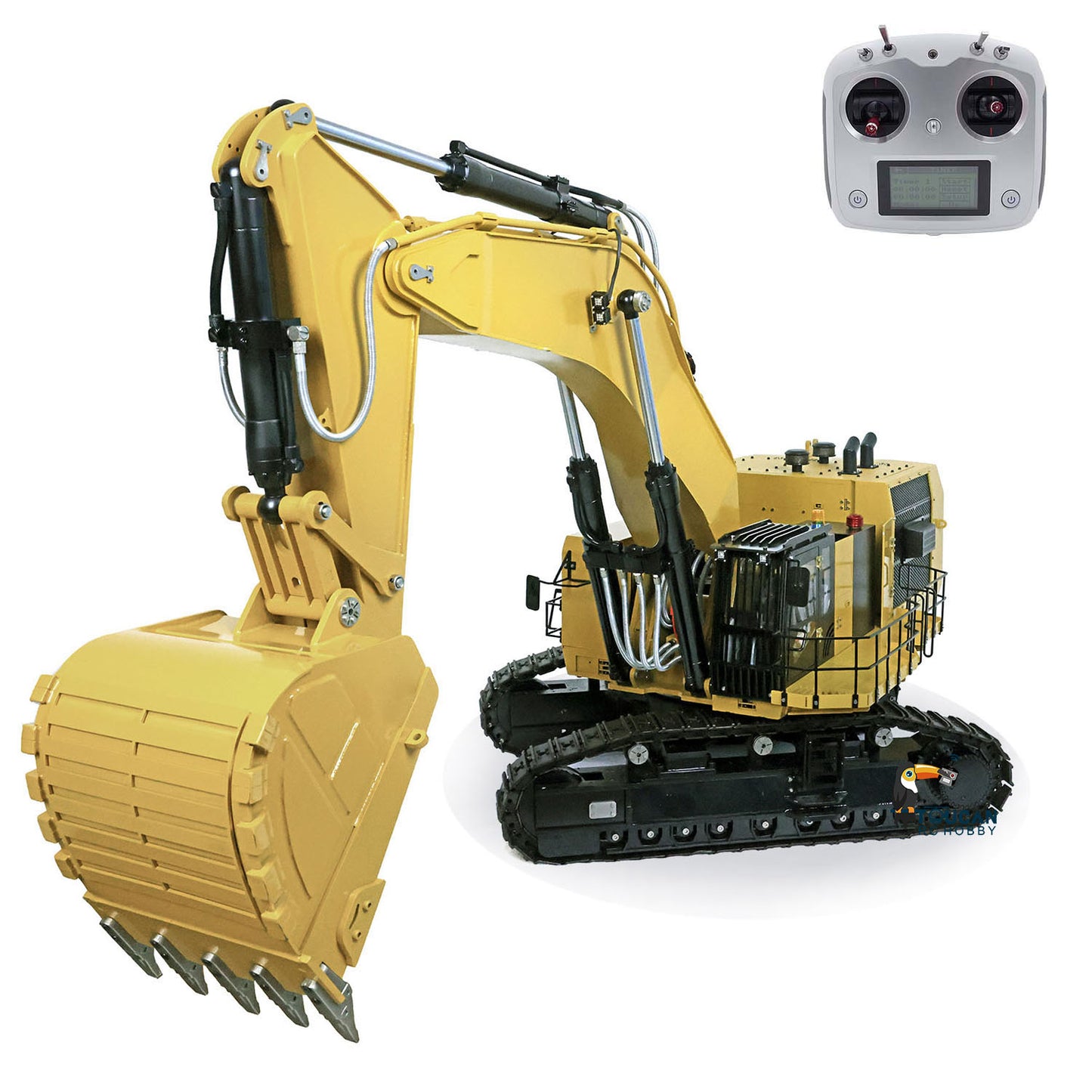 1/14 Cater CAT- 6015B Metal Hydraulic Radio Controlled Excavator Light Liquid Crystal display Painted Body Rotates 360Degrees