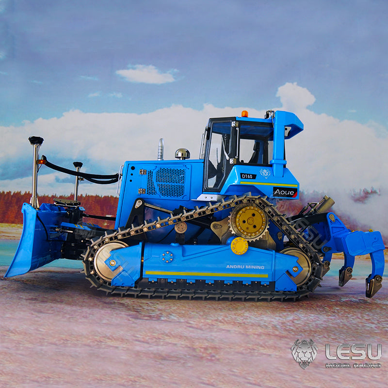 LESU 1/14 RC Hydraulic Bulldozer Aoue DT60 Remote Control Crawler Dozer Model Sound Lights RTR/KIT Optional Versions