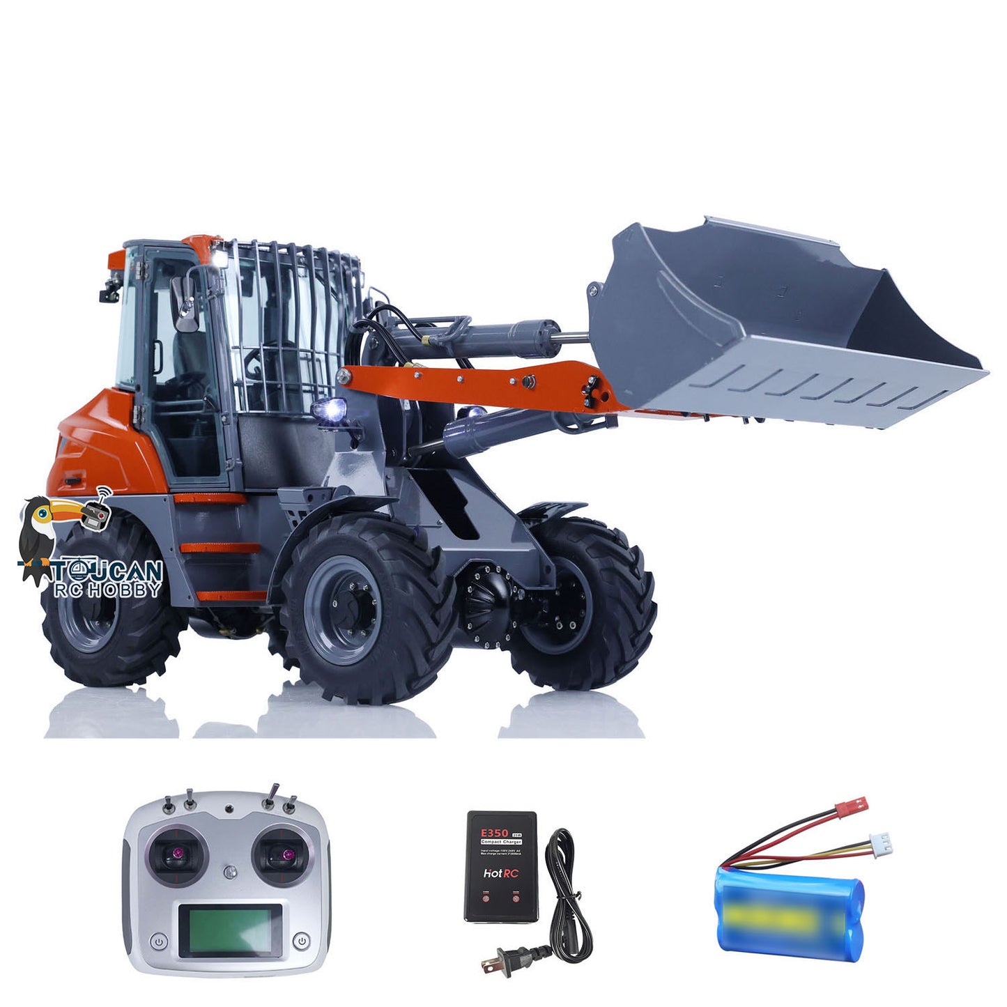 LESU Metal 1/14 Hydraulic RC Loader AOUE MCL8 RTR Remote Control Car Models Ready to Run Painted Assembled Vehicle