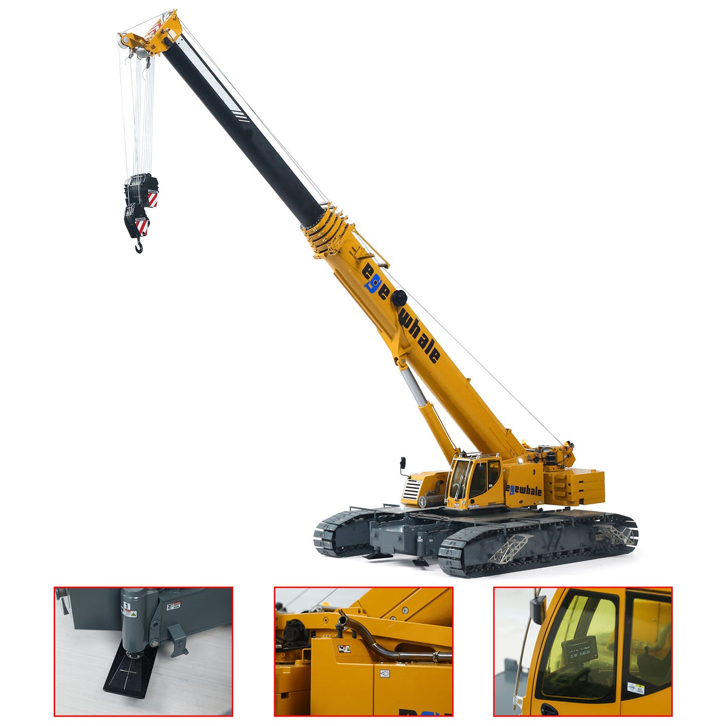 Pre-order Eyewhale New Product 1/14 All Terrain Remote Control Hydraulic Mobile Crane Truck D1220 6Axles Construction Vehicles Radio FlySky PL18EV