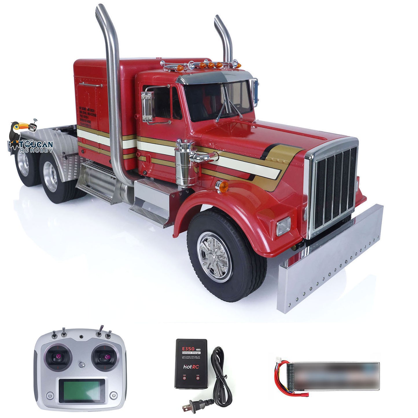 Assembled 1/14 TAMIYA 56301 6x6 King Hauler RC Tractor Truck RTR Metal Chassis Car Model Model Sound Light Radio Battery